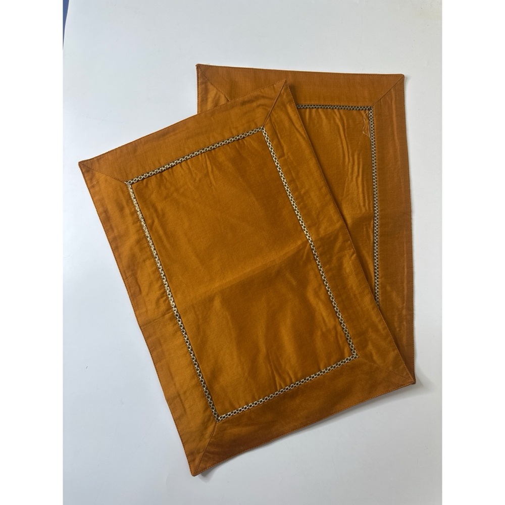 Pier 1 Imports Mustard Gold Fabric placemats